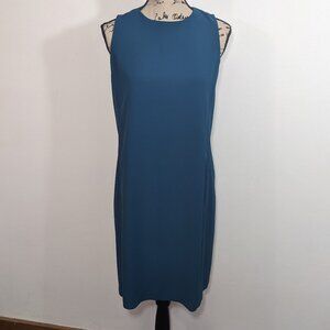 Vince Sleeveless Sheath Dress Womens Size 8 Turquoise Blue Tank Sleeveless